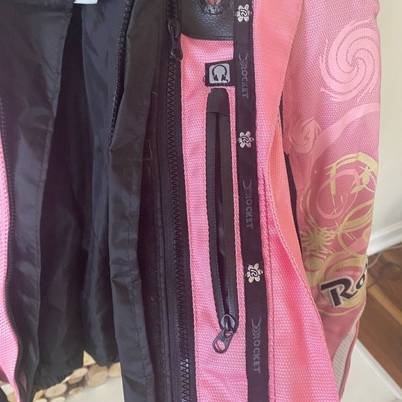 Women's Motorcycle Riding Matching Pink Set - Picture 12 of 13